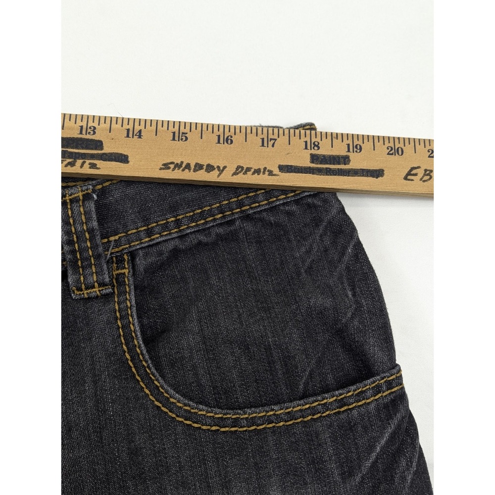 Southpole Mens 38x31 Baggy Relaxed Jeans Black Wash Y2K Streetwear Embroidered - Picture 8 of 10